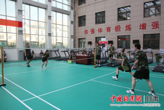 庆祝建军节 甘肃森林总队开展羽毛球、乒乓球
